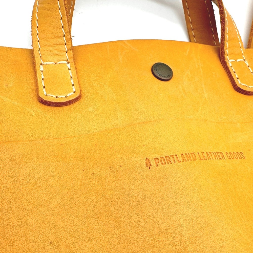 Portland Leather Goods Sunflower Leather Mini Crossbody Tote Bag Handbag - Picture 3 of 16